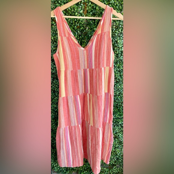 Marine Layer Pink Striped Corinne Maxi | Sz Large - Picture 8 of 17